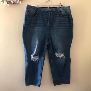 Torrid Jeans Feel the Fit Distressed Mom Size 26 Short NWT